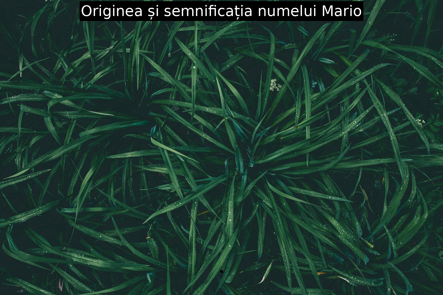 Originea și semnificația numelui Mario